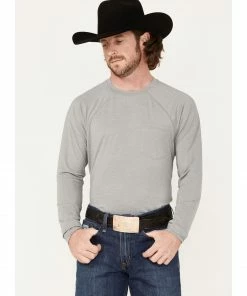 Rank 45 Men's Tornado Solid Charcoal Performance Long Sleeve T-Shirt 