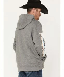 Rank 45 Men's Heathered Striped Logo Sleeve Hooded Sweatshirt  -Rank 45 shop 2000374699 070 P4