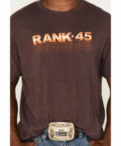Rank 45 Men's Serape Shadow Logo Graphic T-Shirt Brick Red -Rank 45 shop 2000374875 644 P3