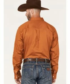 Rank 45 Men's Basic Twill Long Sleeve Button-Down Shirt Brown 10 Rank 45 Men's Basic Twill Long Sleeve Button-Down Shirt Brown -Rank 45 shop 2000374899 200 P4