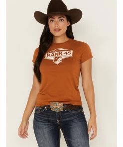 Rank 45 Women's Logo Graphic Tee Pecan -Rank 45 shop 2000374948 202 P1 1