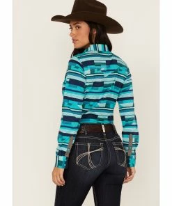 Rank 45 Women's Geo Stripe Print Long Sleeve Stretch Western Riding Shirt Ivory 11 Rank 45 Women's Geo Stripe Print Long Sleeve Stretch Western Riding Shirt Ivory -Rank 45 shop 2000374952 440 P4
