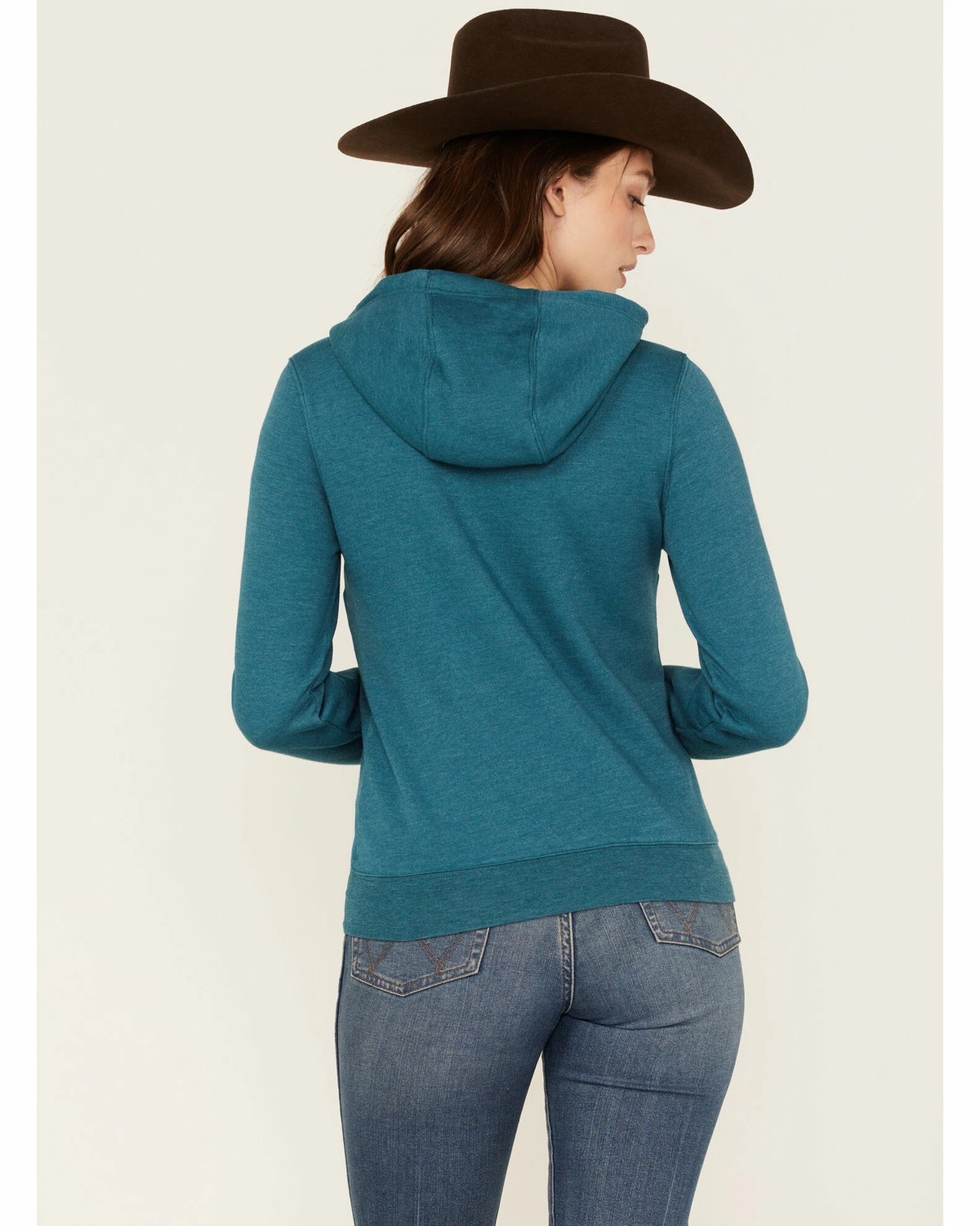 Rank 45 Women's Logo Fleece Hoodie Steel Blue 6 Rank 45 Women's Logo Fleece Hoodie Steel Blue - Image 4