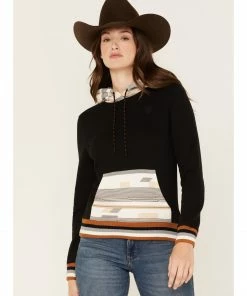 Rank 45 Women's Logo Southwestern Contrast Hoodie Black 11 Rank 45 Women's Logo Southwestern Contrast Hoodie Black -Rank 45 shop 2000374960 001 P1 1