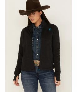 Rank 45 Women's Logo Fleece Performance Zip-Up Ivory -Rank 45 shop 2000374968 001 P1 1