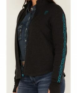 Rank 45 Women's Logo Fleece Performance Zip-Up Ivory -Rank 45 shop 2000374968 001 P3