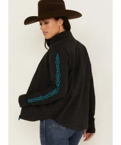 Rank 45 Women's Logo Fleece Performance Zip-Up Ivory -Rank 45 shop 2000374968 001 P4