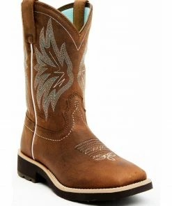 Rank 45 Women's Calyx Western Boots - Broad Square Toe Brown