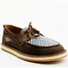 Rank 45 Women's Marine Southwestern Lace-Up Boat Shoes - Moc Toe Navy