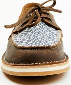 Rank 45 Women's Marine Southwestern Lace-Up Boat Shoes - Moc Toe Navy -Rank 45 shop 2000375129 410 P4