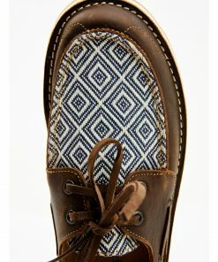 Rank 45 Women's Marine Southwestern Lace-Up Boat Shoes - Moc Toe Navy -Rank 45 shop 2000375129 410 P6