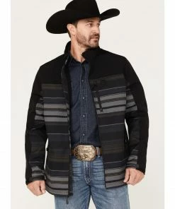 Rank 45 Men's Prescott Printed Softshell Jacket Black