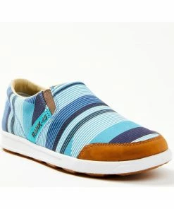 Rank 45 shop 18 Rank 45 Women's Multi Stripe Casual Shoe - Round Toe Blue
