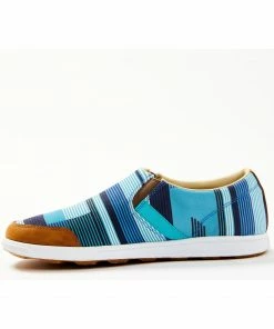 Rank 45 Women's Multi Stripe Casual Shoe - Round Toe Blue -Rank 45 shop 2000378717 400 P3