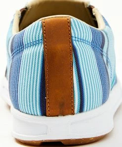 Rank 45 Women's Multi Stripe Casual Shoe - Round Toe Blue -Rank 45 shop 2000378717 400 P5