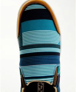 Rank 45 Women's Multi Stripe Casual Shoe - Round Toe Blue -Rank 45 shop 2000378717 400 P6