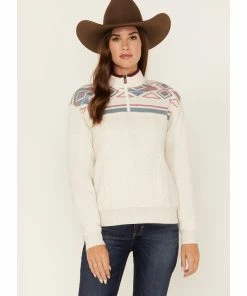 Rank 45 Women's 1/4 Zip Southwestern Print Contrast Pullover Sweatshirt Oatmeal 11 Rank 45 Women's 1/4 Zip Southwestern Print Contrast Pullover Sweatshirt Oatmeal -Rank 45 shop 2000380741 104 P1 1
