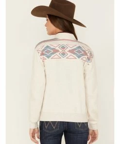 Rank 45 Women's 1/4 Zip Southwestern Print Contrast Pullover Sweatshirt Oatmeal 10 Rank 45 Women's 1/4 Zip Southwestern Print Contrast Pullover Sweatshirt Oatmeal -Rank 45 shop 2000380741 104 P4