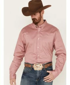 Rank 45 Men's Solid Long Sleeve Button Down Western Shirt Pink -Rank 45 shop 2000381332 650 P1 1