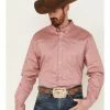 Rank 45 Men's Solid Long Sleeve Button Down Western Shirt Pink -Rank 45 shop 2000381332 650 P1