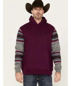 Rank 45 Renegade Striped Sleeve Hooded Sweatshirt For Men's Purple -Rank 45 shop 2000381674 500 P1 1