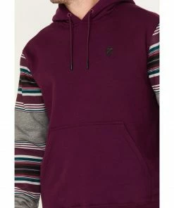 Rank 45 Renegade Striped Sleeve Hooded Sweatshirt For Men's Purple -Rank 45 shop 2000381674 500 P3