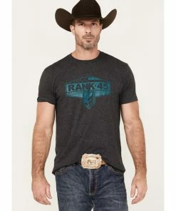 Rank 45 Men's Graphic Western T-Shirt Black -Rank 45 shop 2000381711 001 P1 1