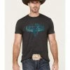 Rank 45 Men's Graphic Western T-Shirt Black -Rank 45 shop 2000381711 001 P1