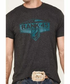 Rank 45 Men's Graphic Western T-Shirt Black -Rank 45 shop 2000381711 001 P3